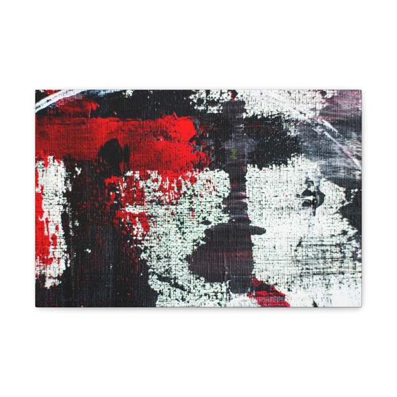 Express Your Love Gifts Other - Abstract Rough Canvas Paint Strokes Red White Black Painting Canvas Wall Art for